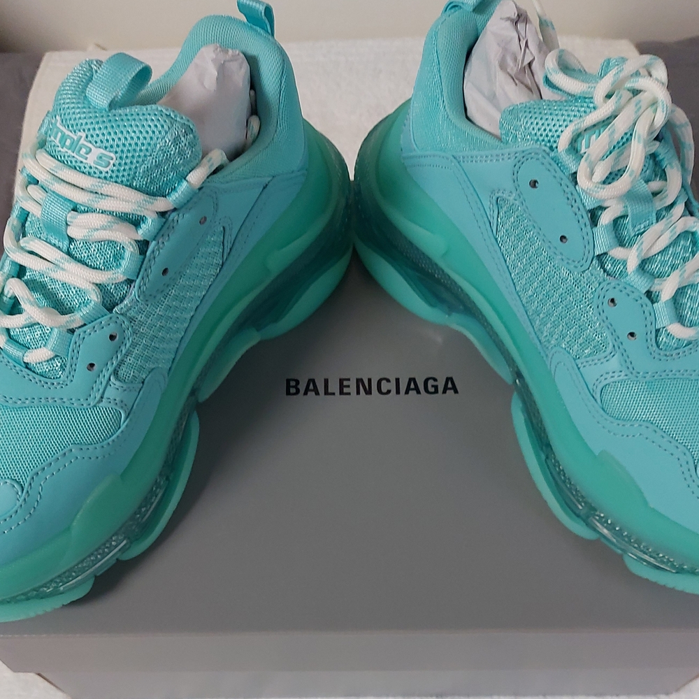Balenciaga Turquoise Athletic Shoes